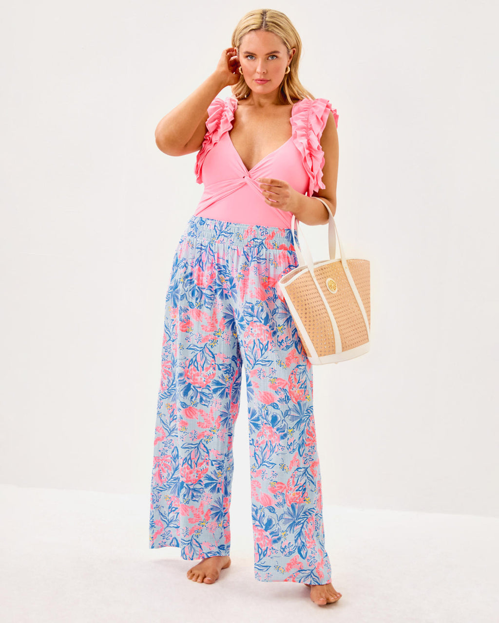 30" Enzo Cotton Cover-Up Pant