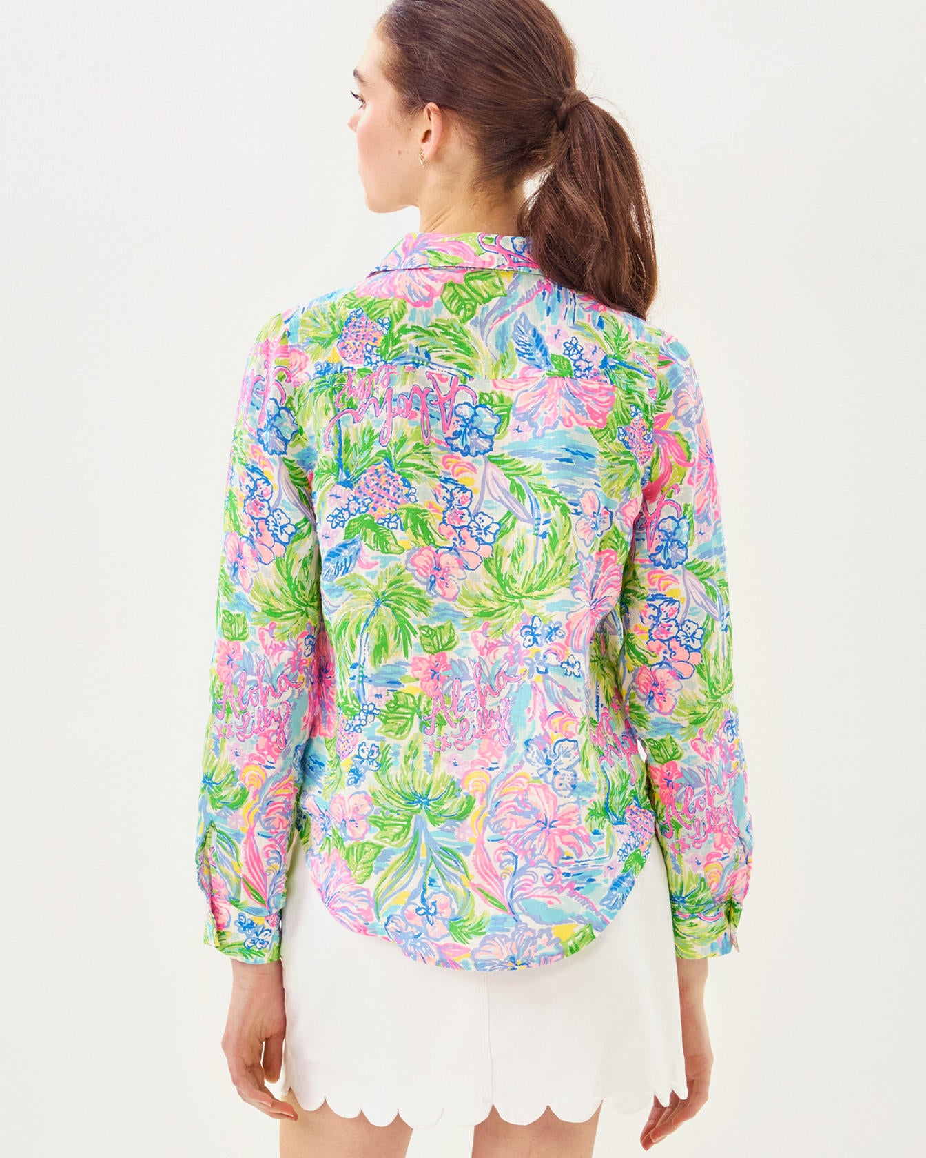 Sea View Button Down Top