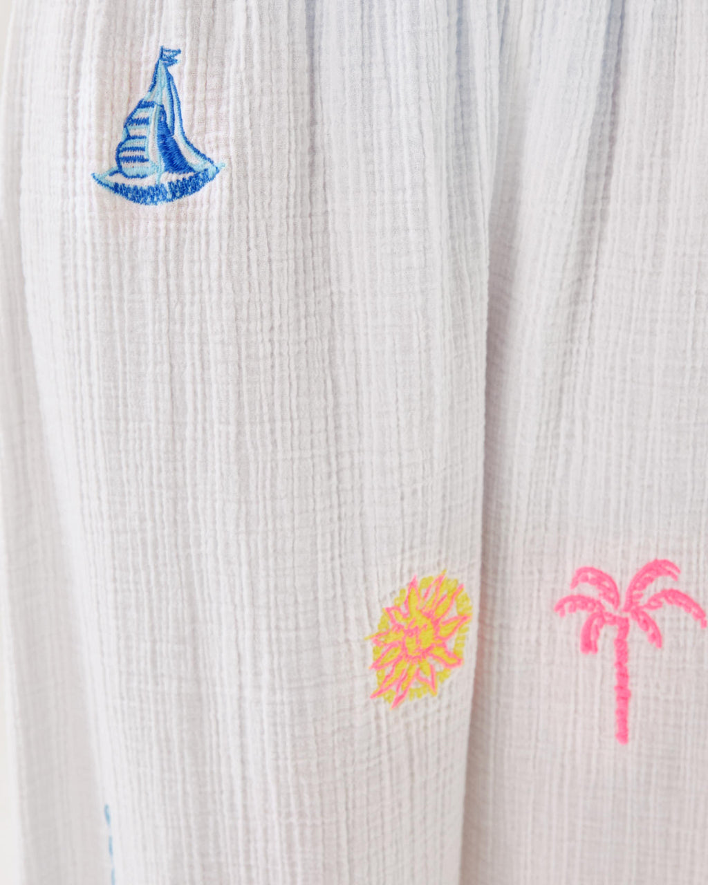 29" Enzo Embroidered Pant Cover-Up