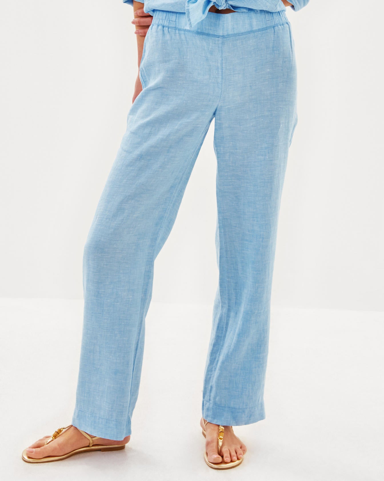 31" Deri Linen Palazzo Pant