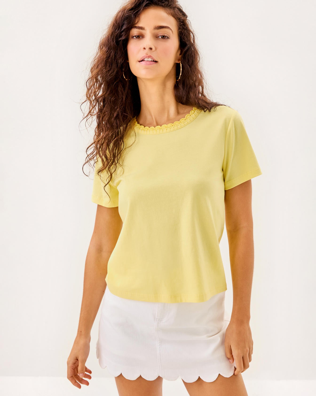 Clairmont Crochet Trimmed Knit Top