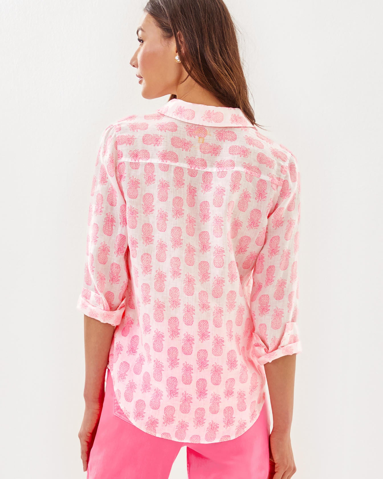 Sea View Linen Button Down Top