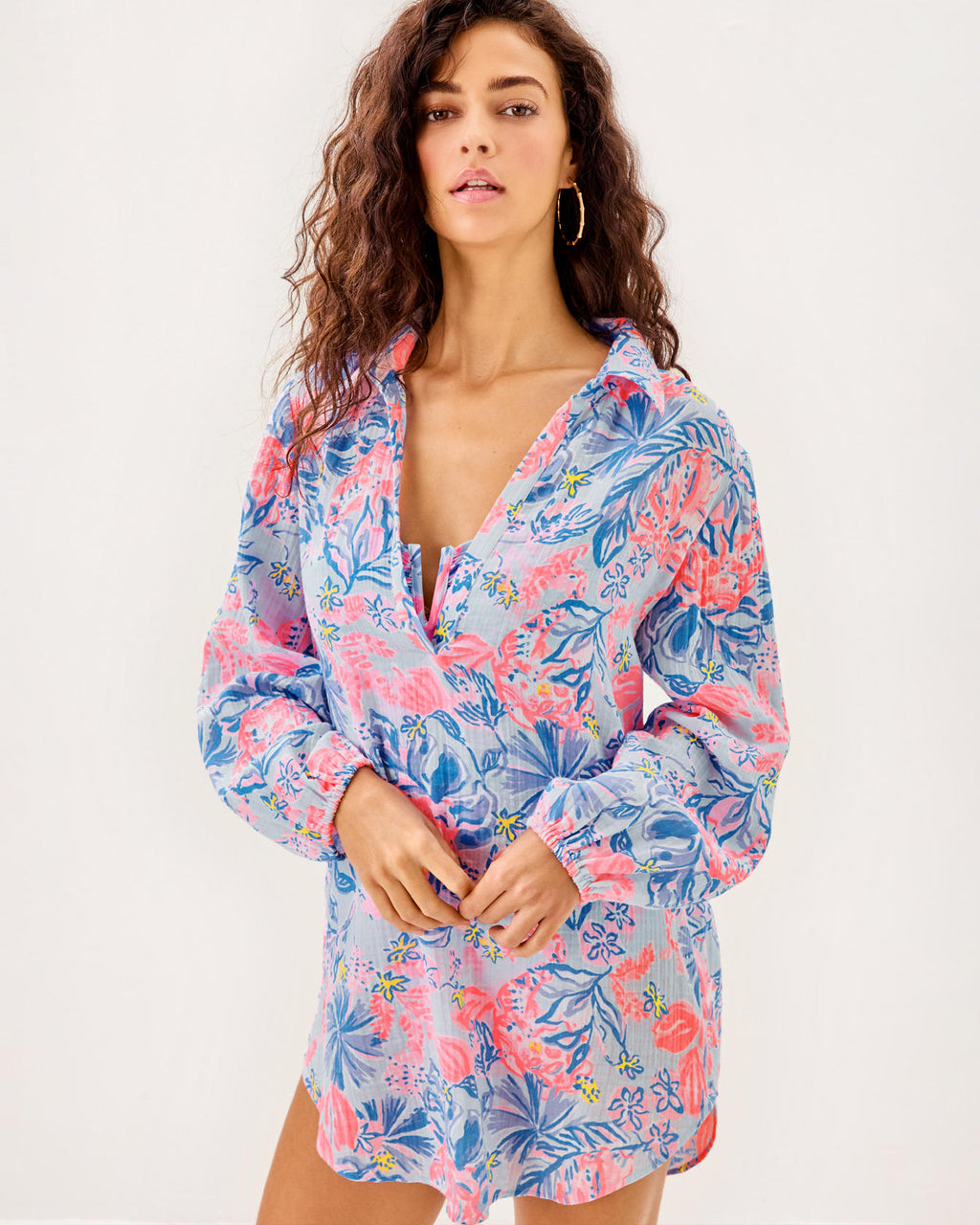 Kique Long Sleeve Cover-Up