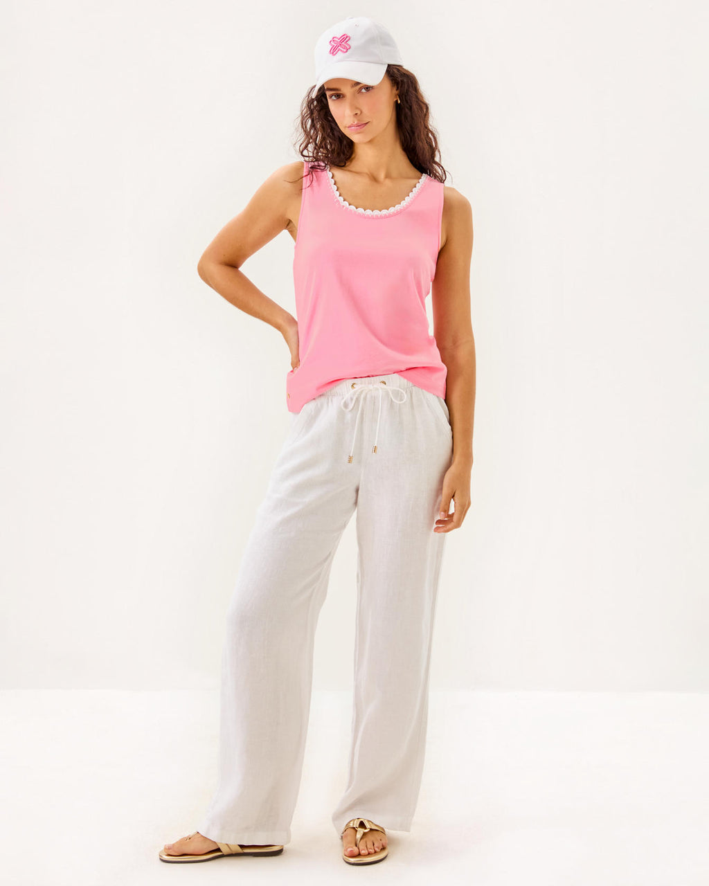 Gabbie Crochet Trimmed Knit Tank Top