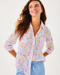 Sea View Linen Button Down Top