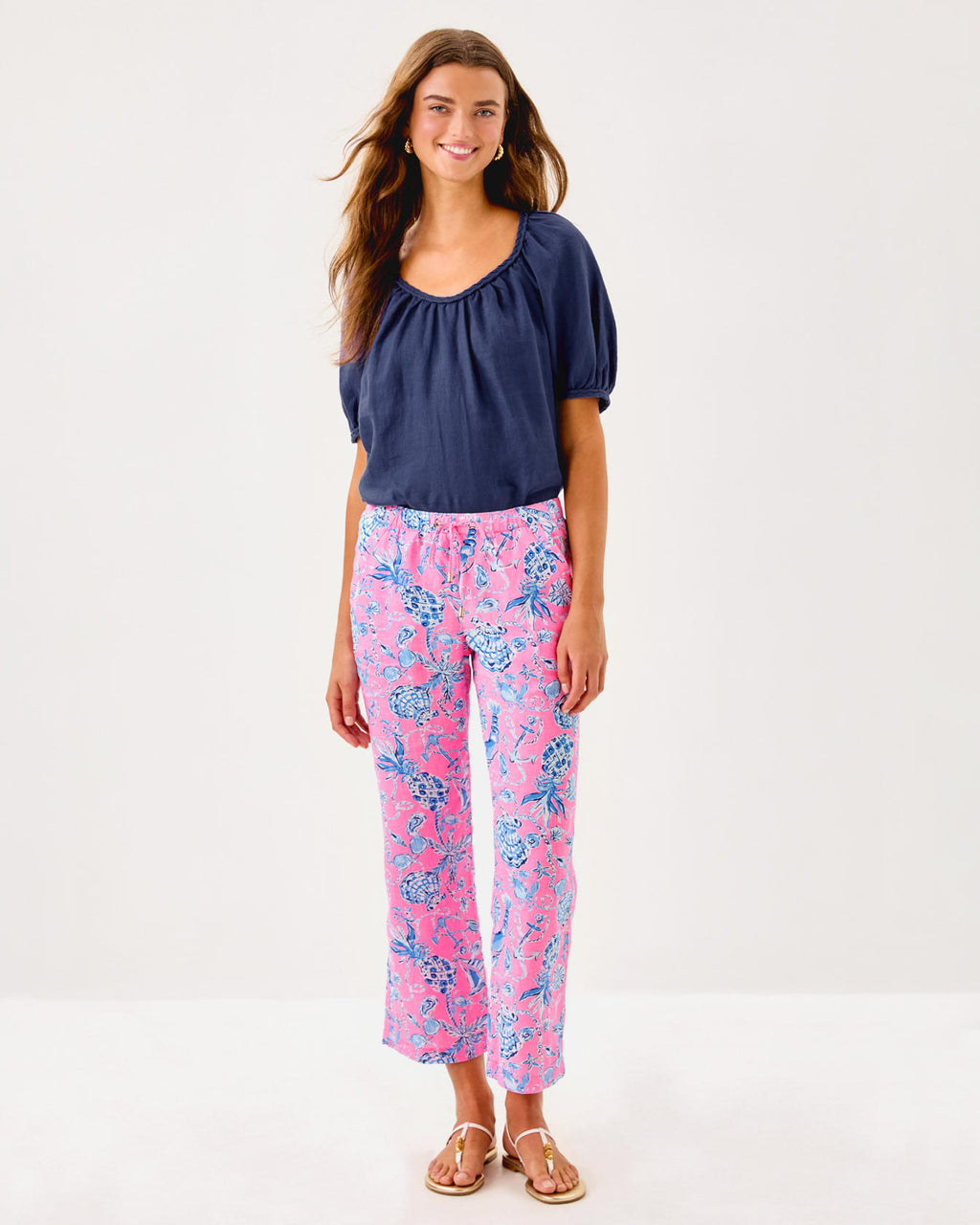 27" Brawley Linen Crop Pant