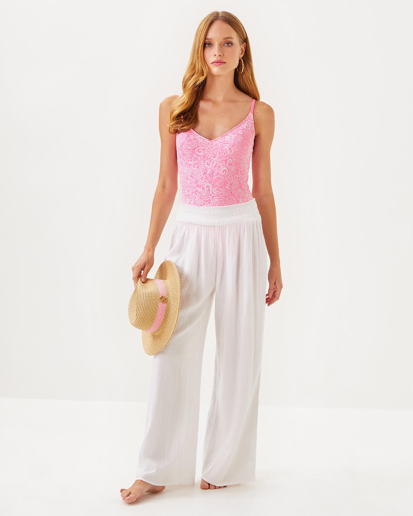 30" Enzo Cotton Cover-Up Pant