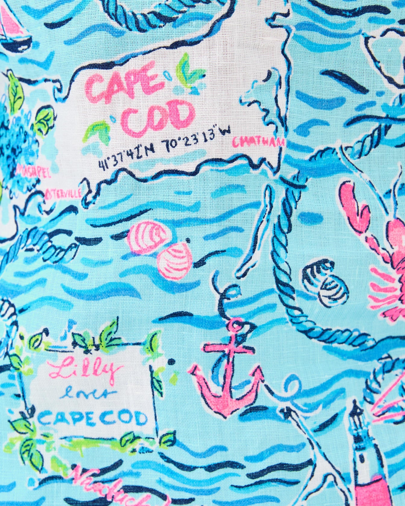 Sea View Button Down Top