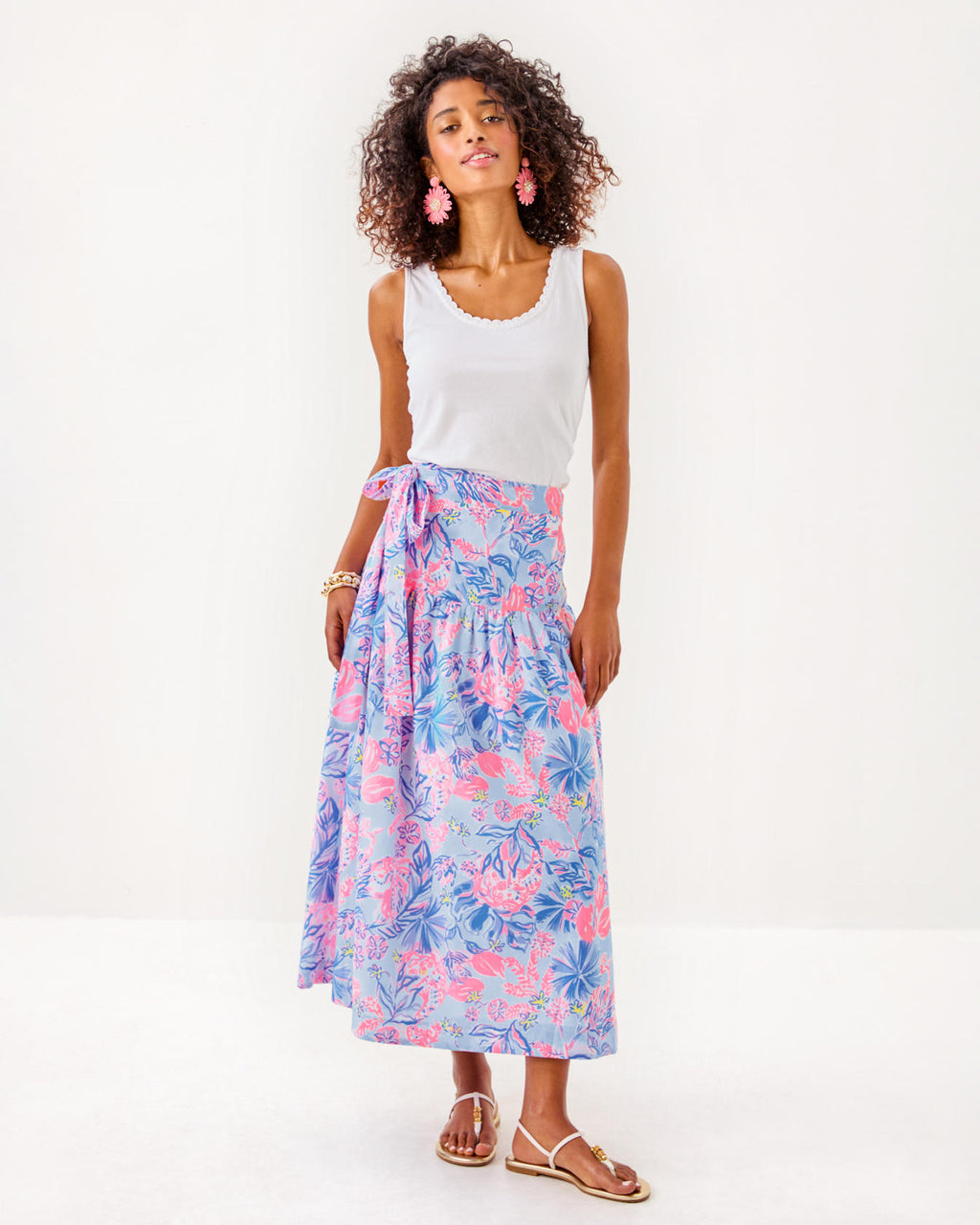 Corina Cotton Midi Skirt