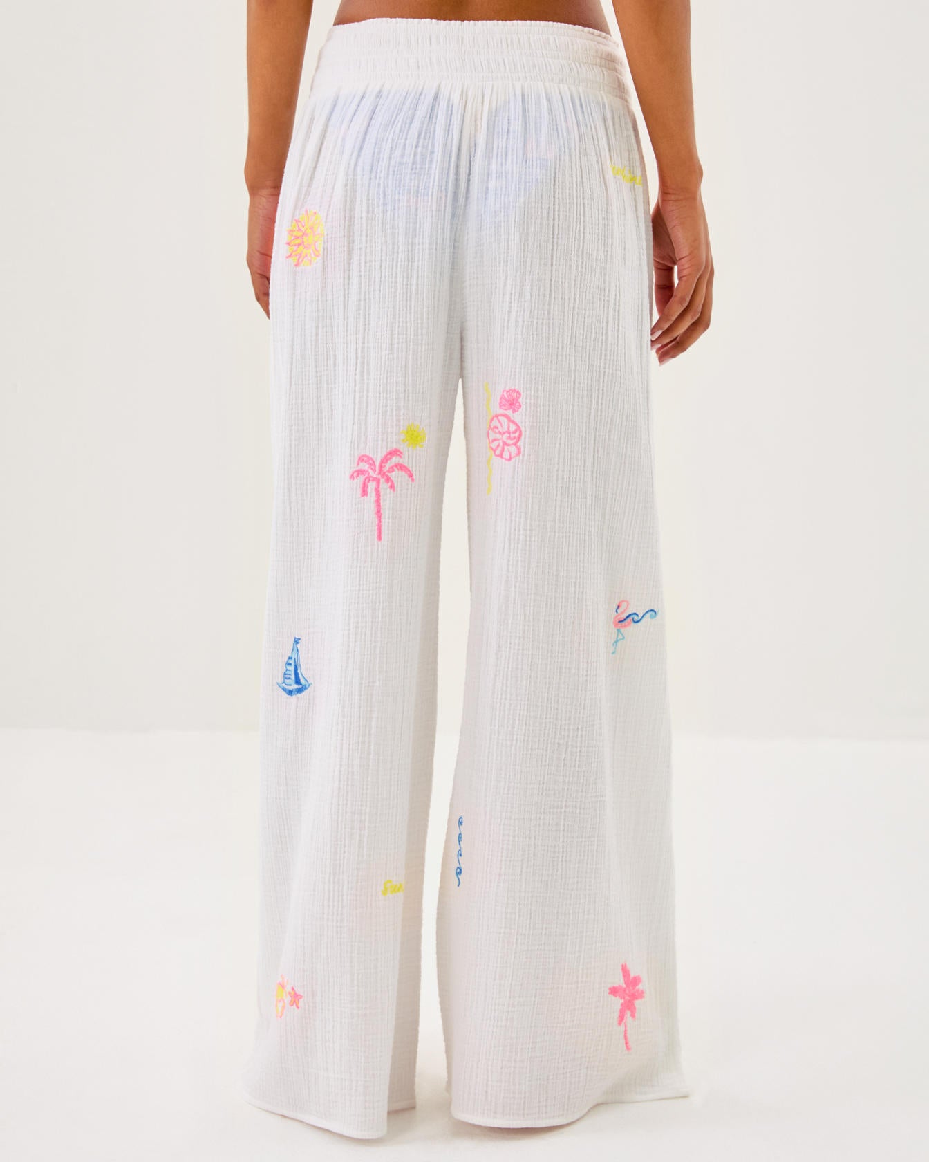 29" Enzo Embroidered Pant Cover-Up