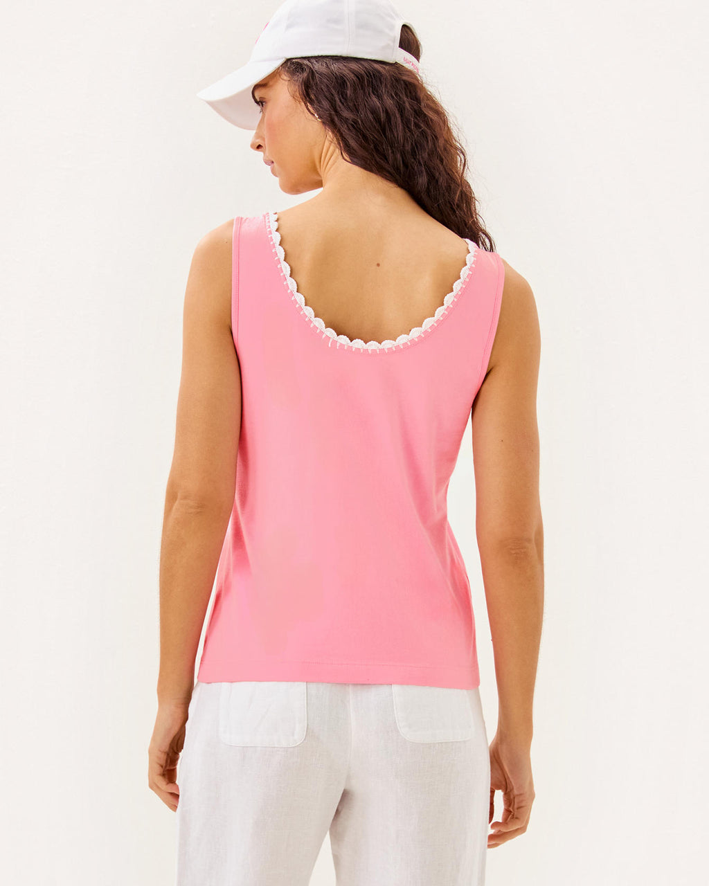 Gabbie Crochet Trimmed Knit Tank Top