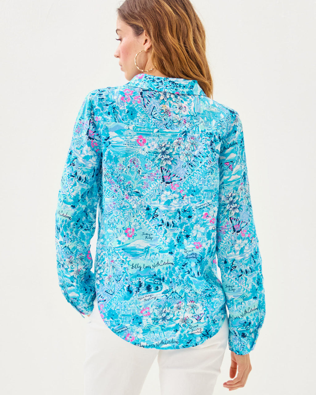 Sea View Button Down Top