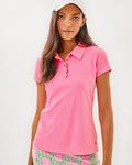 UPF 50+ Luxletic Frida Scallop Polo Top