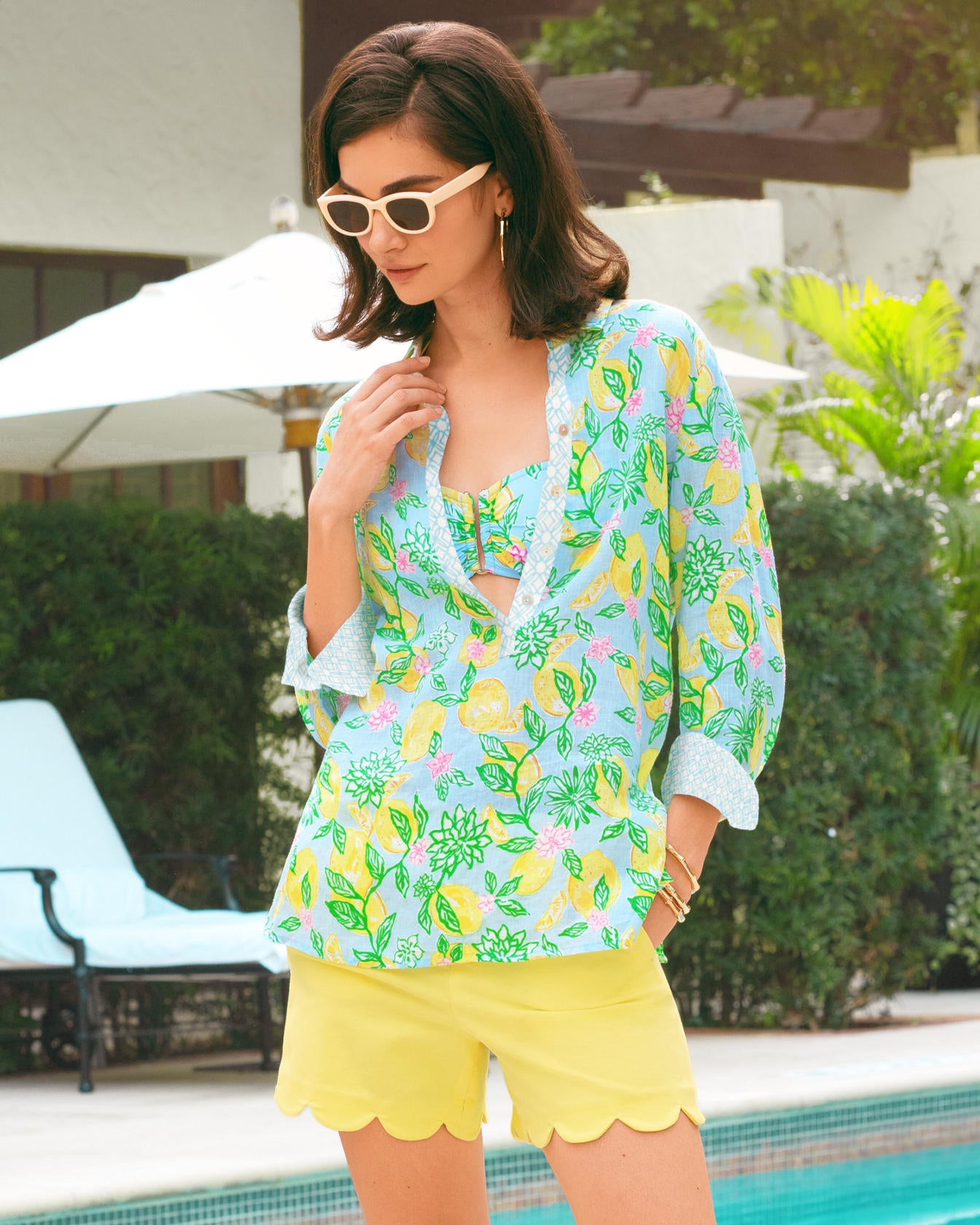 Riverlyn Pieced Print Tunic