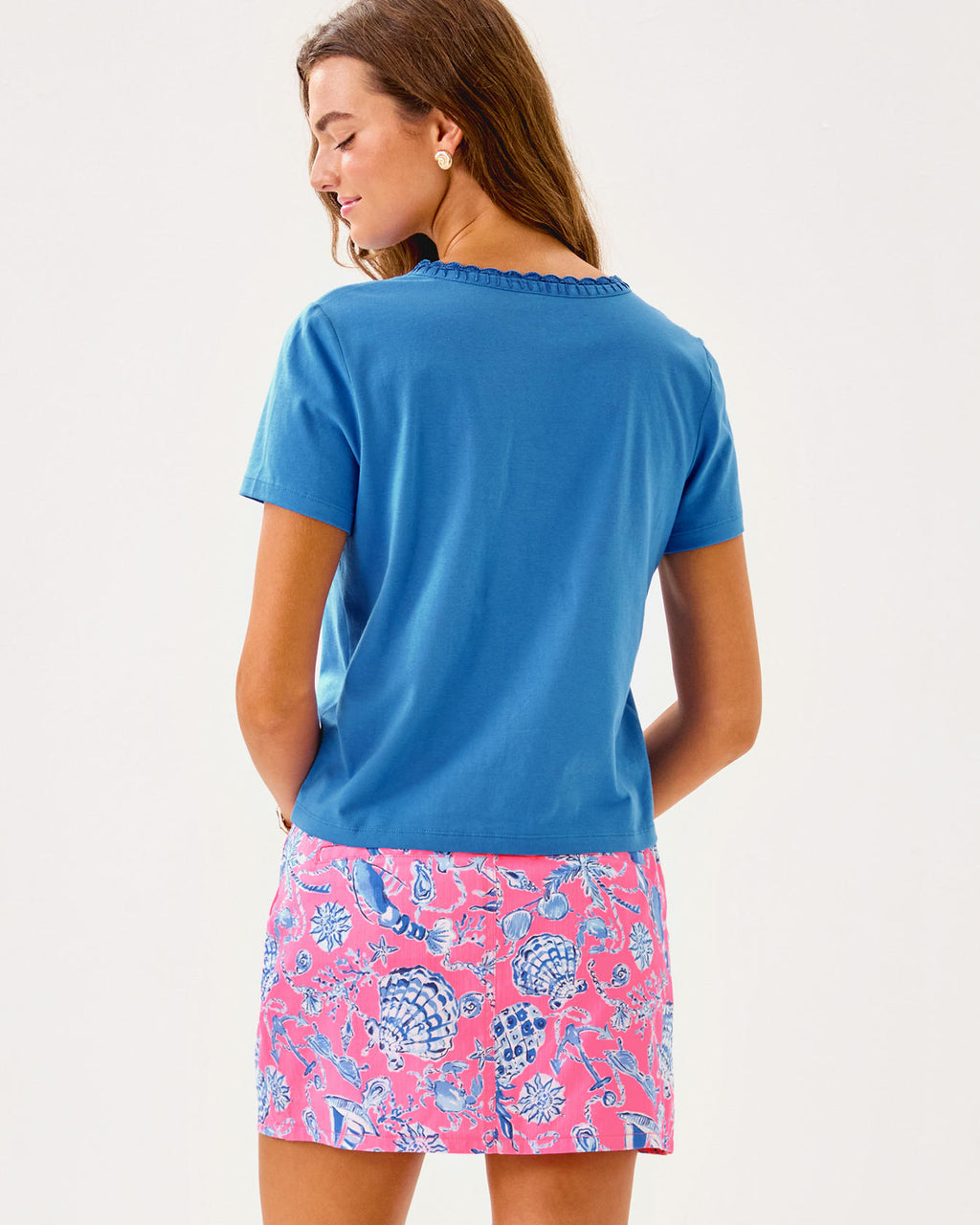 Clairmont Crochet Trimmed Knit Top