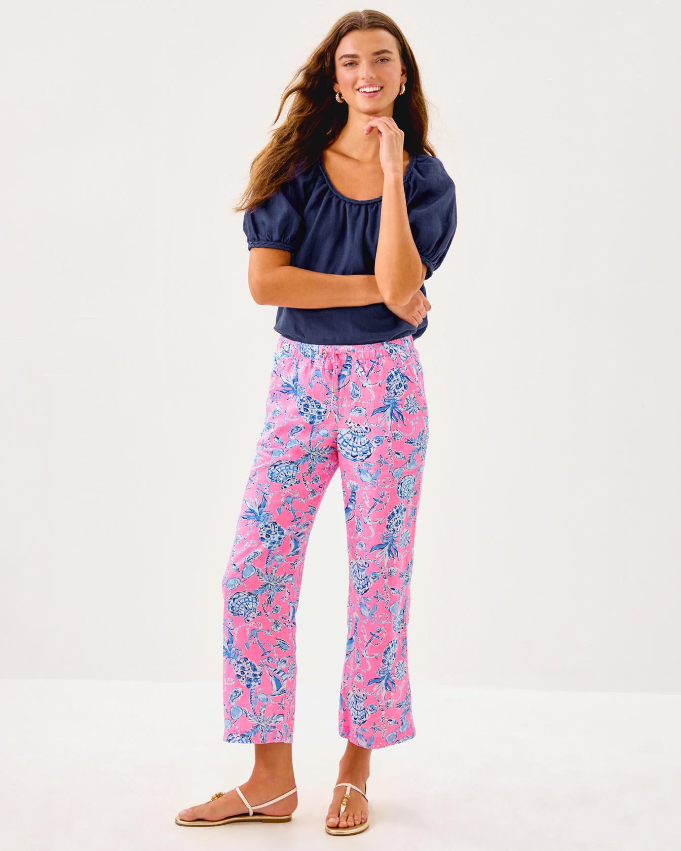 27" Brawley Linen Crop Pant