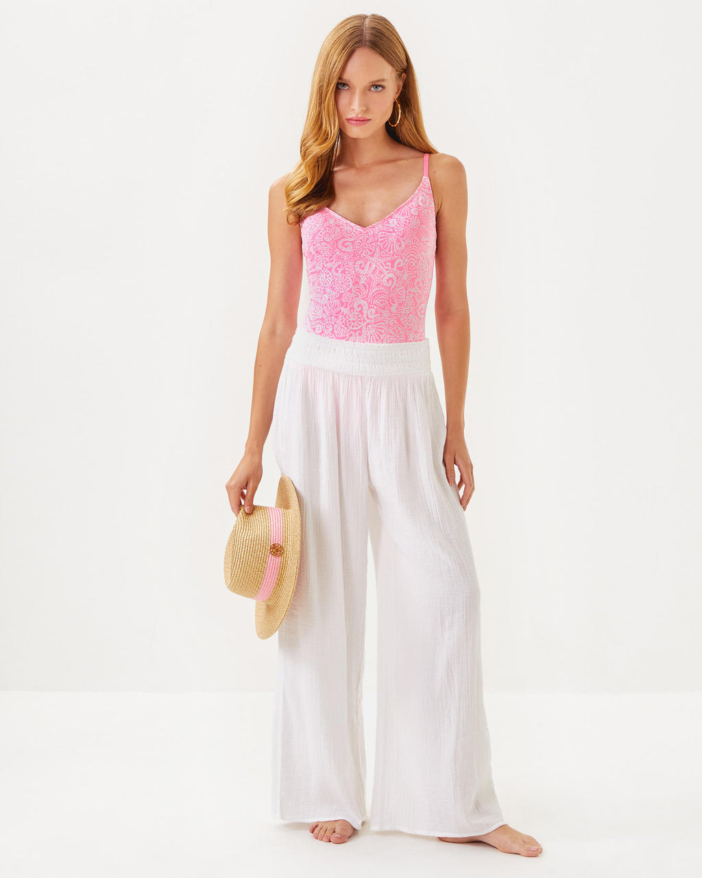 30" Enzo Cotton Cover-Up Pant