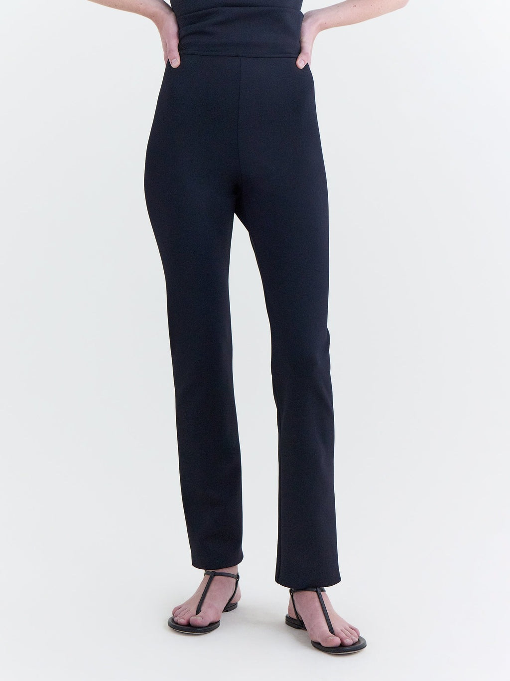Black Stretch Scuba Jersey Slim-Fit Pant