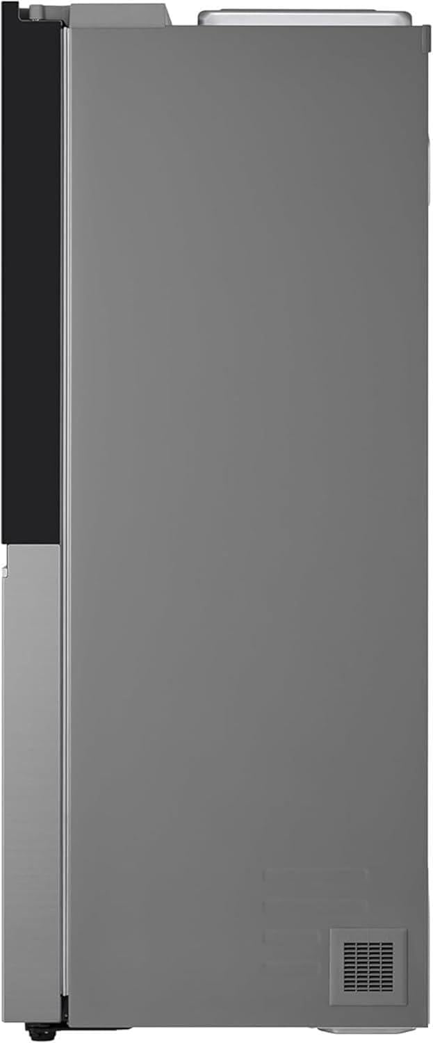 LG GSGV81PYLL Side by Side Kühlschrank, Klasse E, 635 L, Instaview, Kühlschrank mit Gefrierfach, Eis-, Crushed Ice- Wasserspender, Total NoFrost, Smart Inverter Kompressor, Wi-Fi