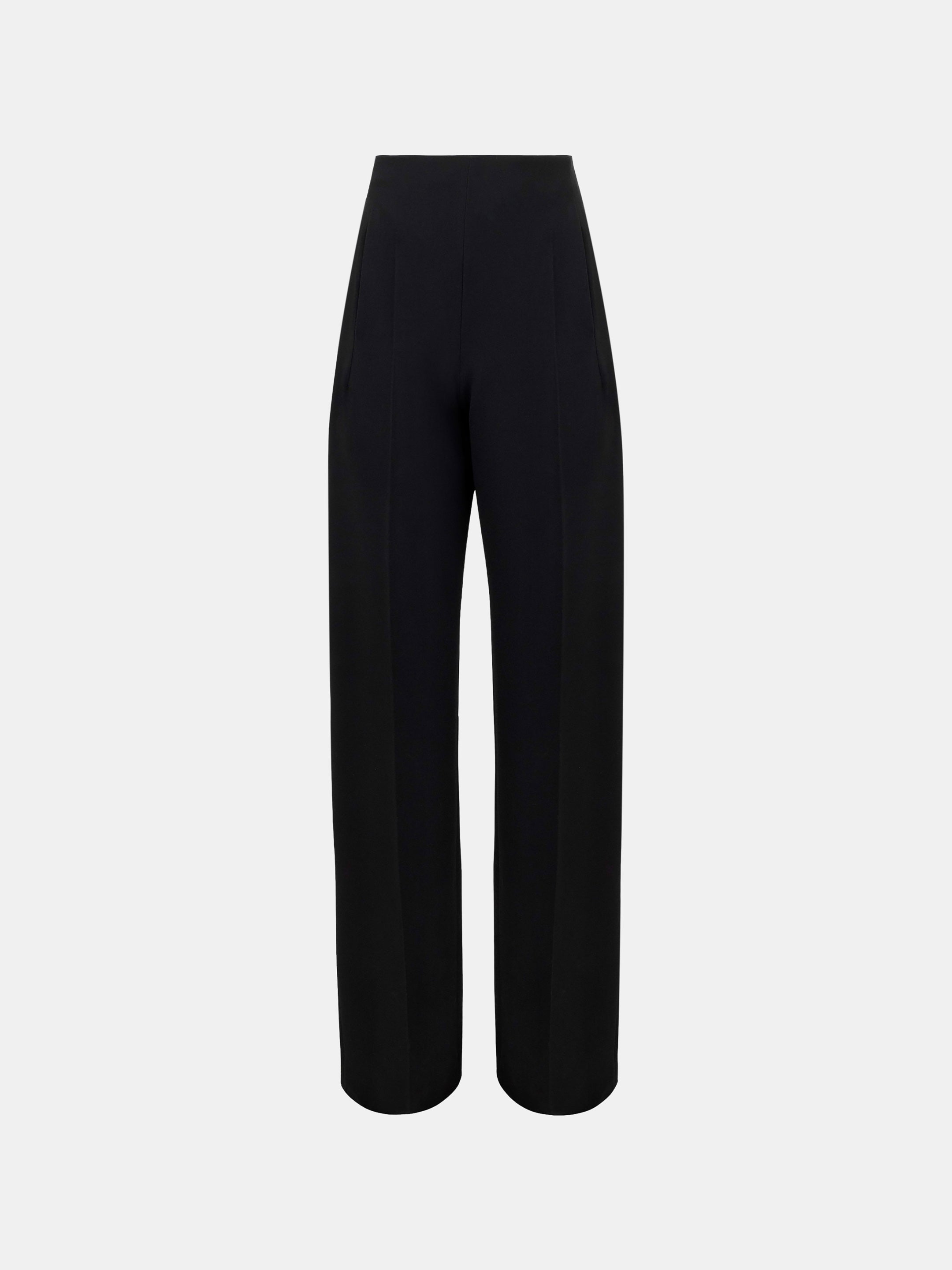 Bonded Crepe Clean Waistband Trouser