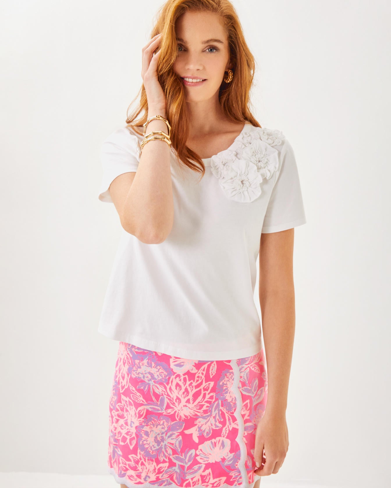 Clairmont Rosette Knit Top