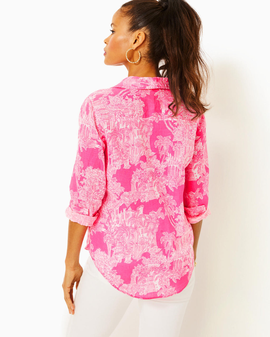Sea View Button Down Top