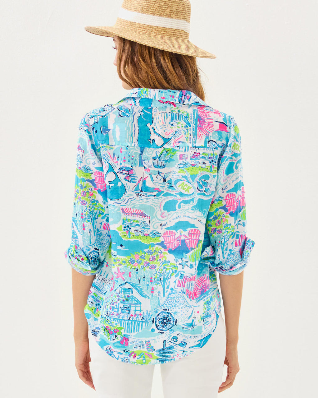 Sea View Button Down Top