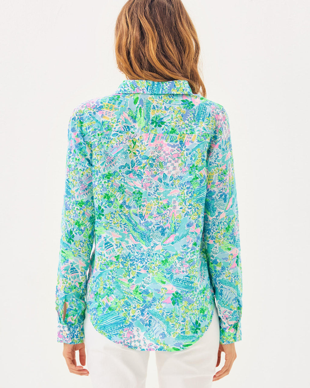 Sea View Button Down Top