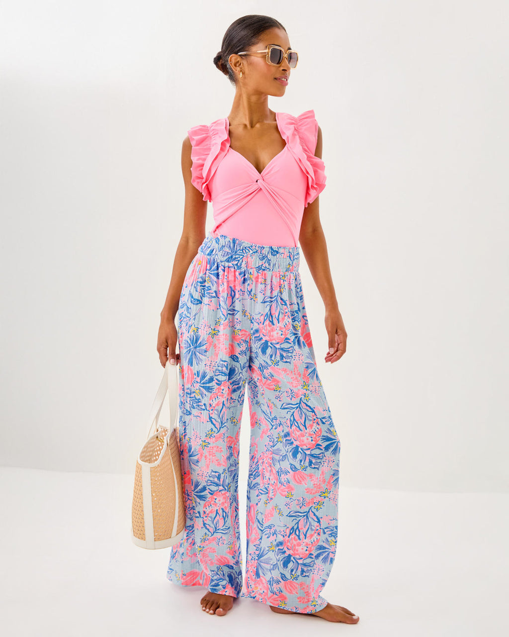 30" Enzo Cotton Cover-Up Pant