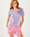 Clairmont Rosette Knit Top