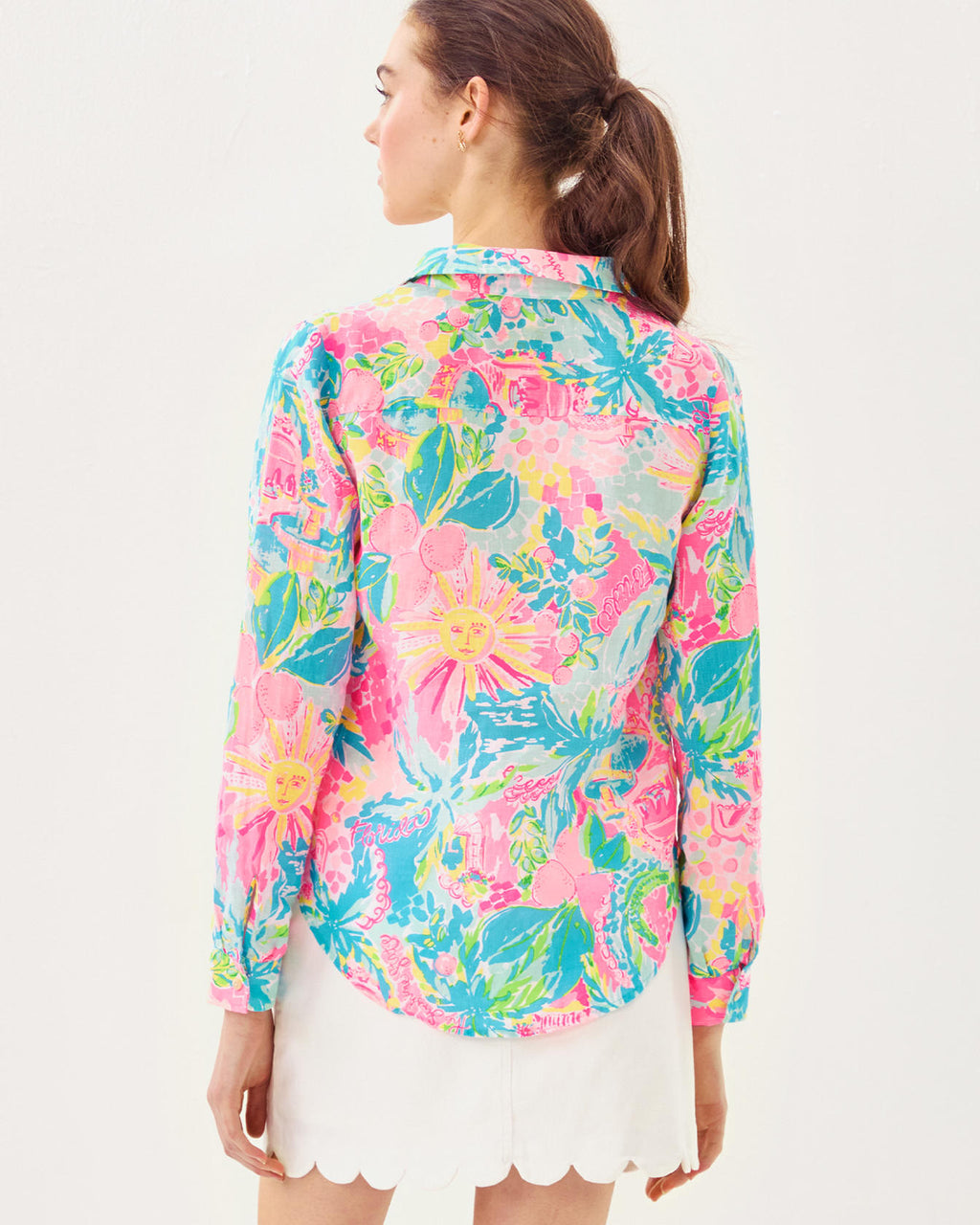 Sea View Button Down Top