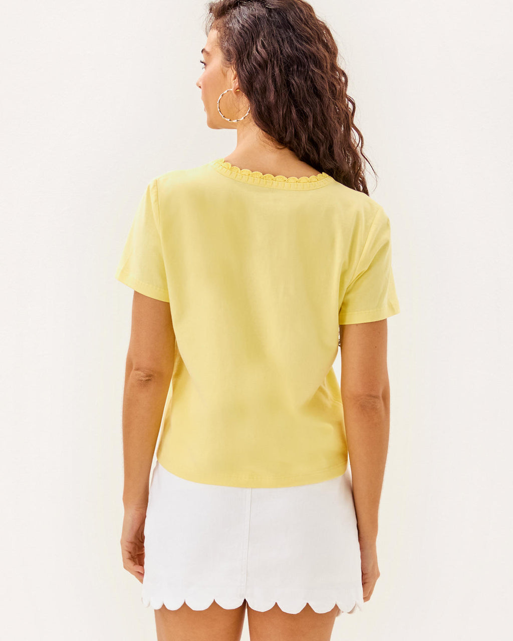 Clairmont Crochet Trimmed Knit Top