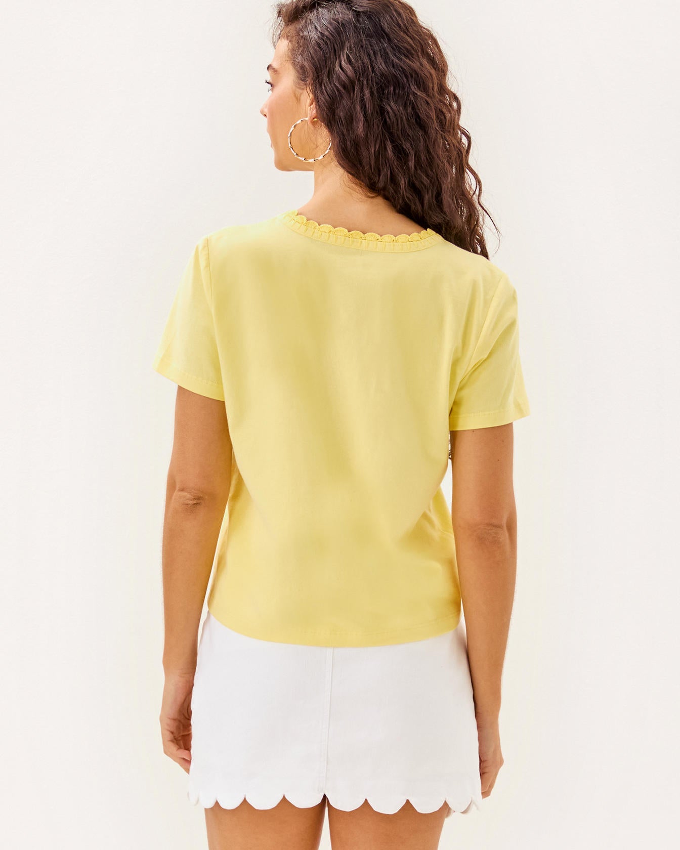 Clairmont Crochet Trimmed Knit Top