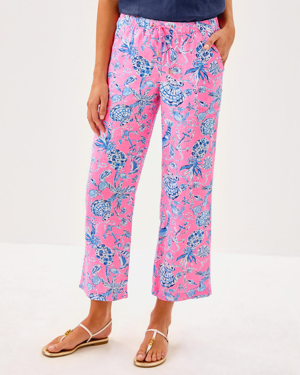 27" Brawley Linen Crop Pant